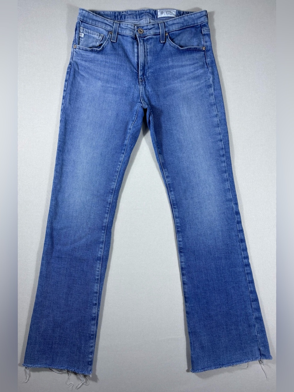 AG Jeans Angel Low Rise Bootcut Jeans Women’s 29 Blue Raw Hem